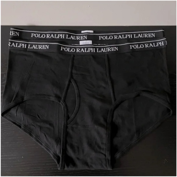 2 pc POLO Ralph Lauren Men Briefs Black Size:46 - Picture 7 of 7